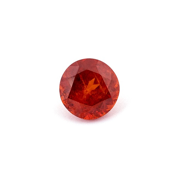 Mandarin-Granat, orange, rund, facettiert, 10 mm