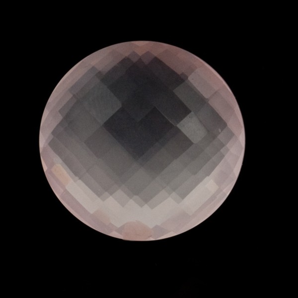 Rosaquarz, rosa, Briolett, facettiert, rund, 16mm