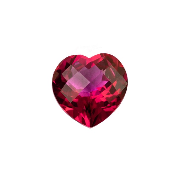 Topas, pink, Briolett, facettiert, Herzform, 12x12mm