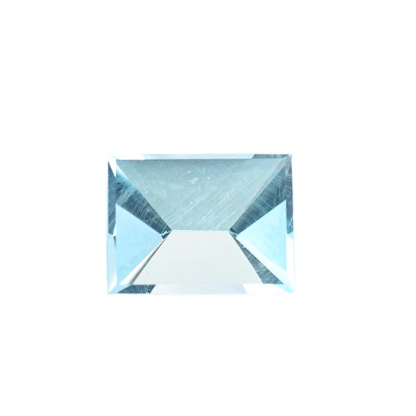 Blautopas, sky blau, Rechteck, Spiegelschliff, 14,5 x 11 mm