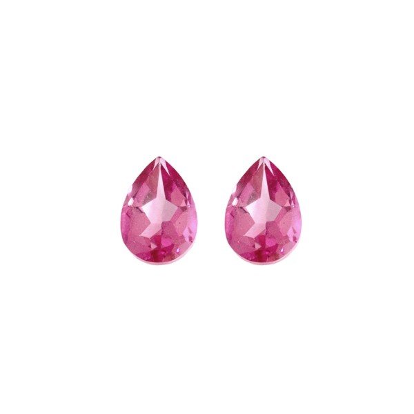 Topas, pink, facettiert, Birnenform, 9x6mm