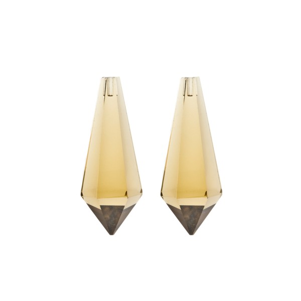 Rauchquarz, mittelbraun, Pampel, facettiert, hexagonal, 26 x 9 mm