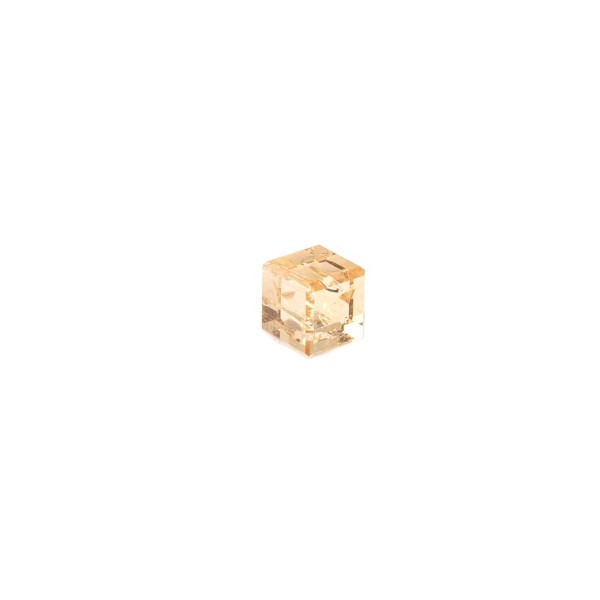 Imperial topaz, yellow, cube, smooth, 3.5x3.5mm