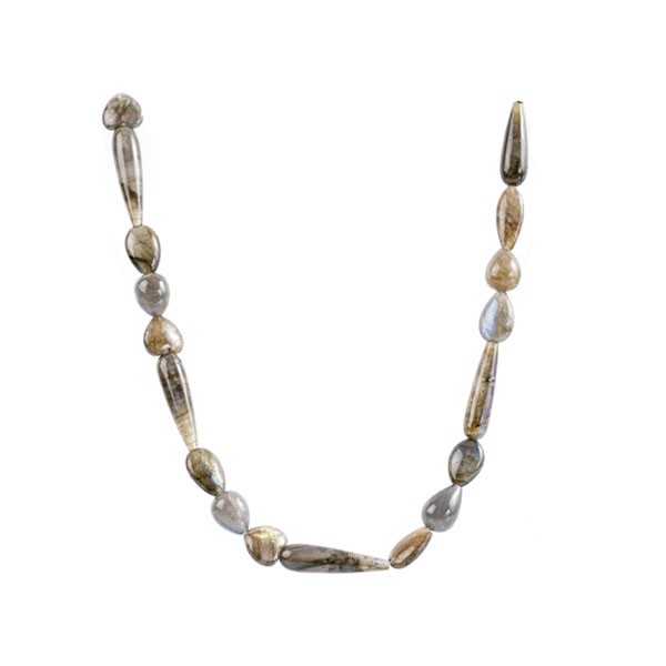 Labradorite, strand, grey, smooth, diverse shapes