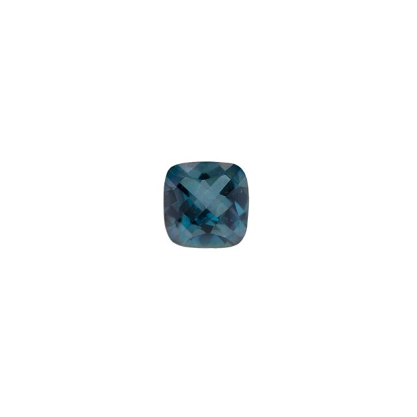 Topas, petrol, facettiert, Schachbrett, antik, 10x10mm