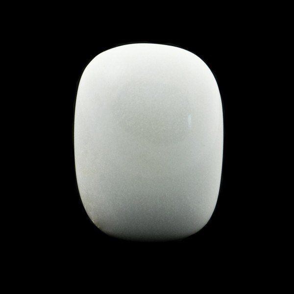 Cacholong, weiß, Linse, antik, 23x18mm