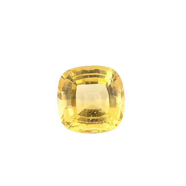 Beryll, gold, antik, facettiert, 10x10 mm