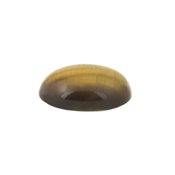 Tigerauge, braun, Cabochon, oval, glatt, 10x8 mm