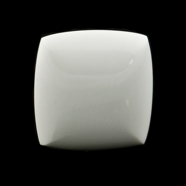Cacholong, weiß, Linse, antik, 18x18mm