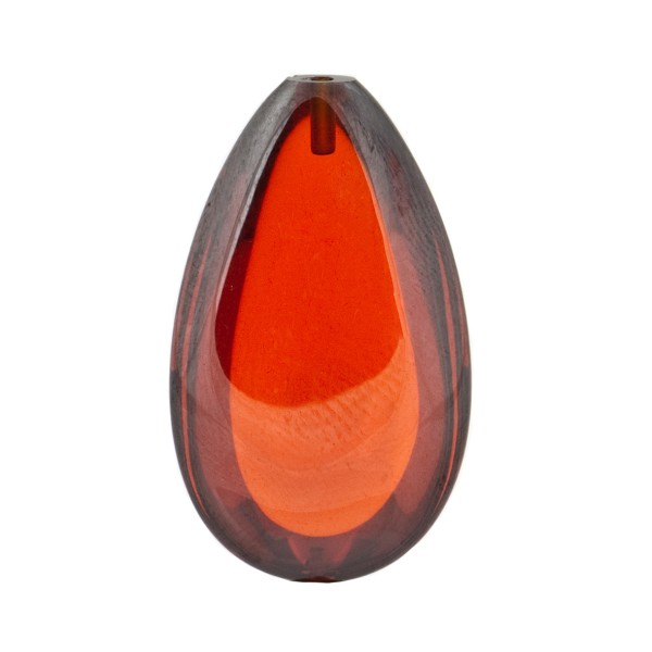 Zirkonia (CZ), rot, Linse, Birnenform, 24x15mm