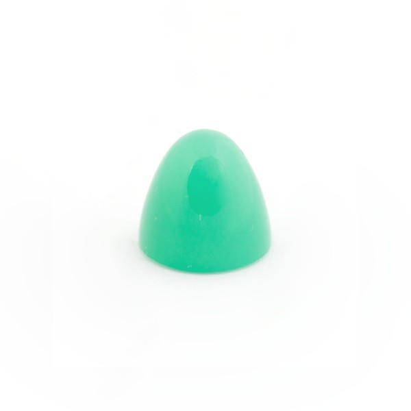 Chrysopras, grün, Kegel, glatt, rund, 11 mm